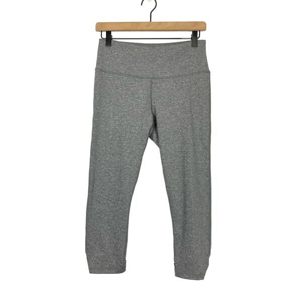 Z by Zella | Heather Gray Mid Rise Back Calf Twist Cropped Athletic Leggings - Picture 2 of 8